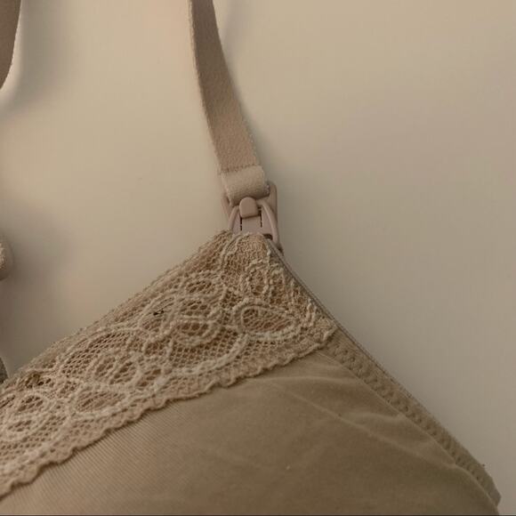 Natori Women's Grace Maternity Wire Free Contour Bra Adjustable Straps Nude 34C - Picture 4 of 11